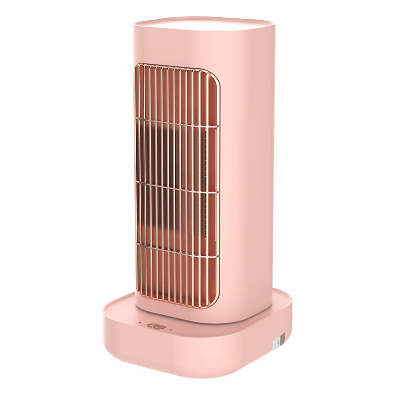 Pink Portable Electric Heater with Oscillation &amp; Tip-Over Protection- 2 Heat Settings, Mini Tower
