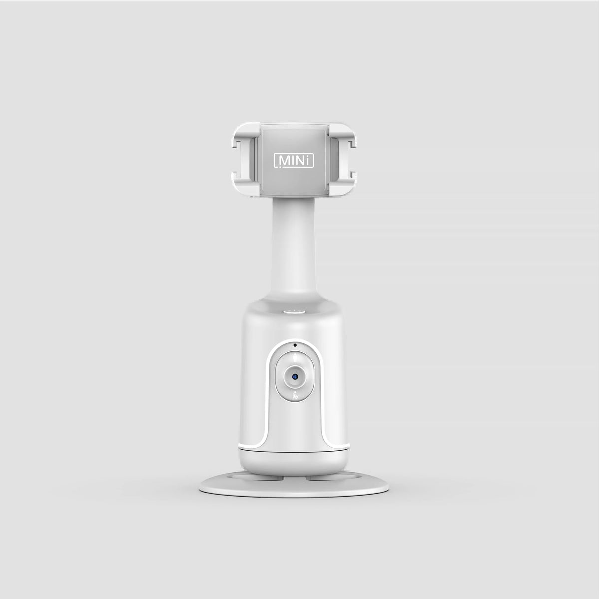 White AI Smart Auto Tracking Phone Holder - 360° Rotation Face &amp; Body Tracking Mount