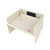 Kids Car Seat Travel Tray - Waterproof Lap Desk with Storage Pockets (Beige bunny - Round)