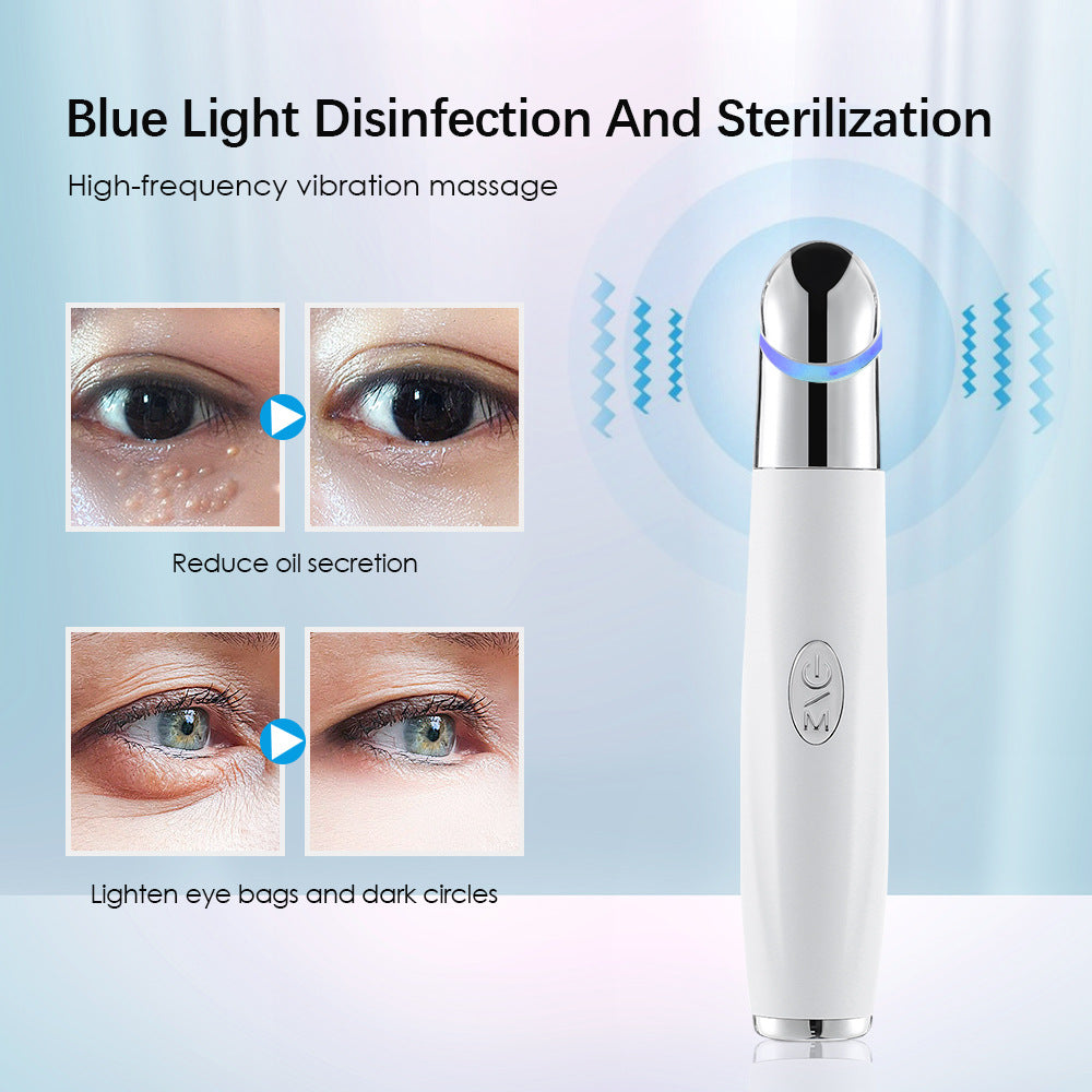 Rechargeable Eye Care Pen with Sterilizing Base - 3-Color Phototherapy Heat & Vibration