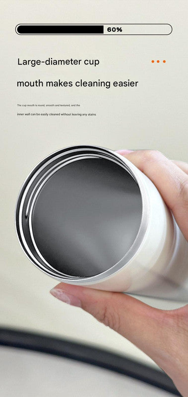 Mini Insulated Coffee Cup - 316 Stainless Steel, Portable & Stylish - Black Kitten (300ml+cup brush)