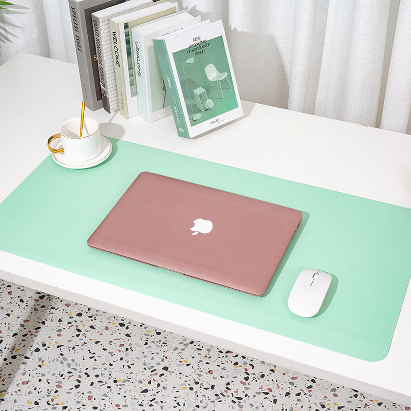 Green Extra-Large Leather Table Mat for Study &amp; Work - Pad for Students &amp; Office Use (100x50cm)