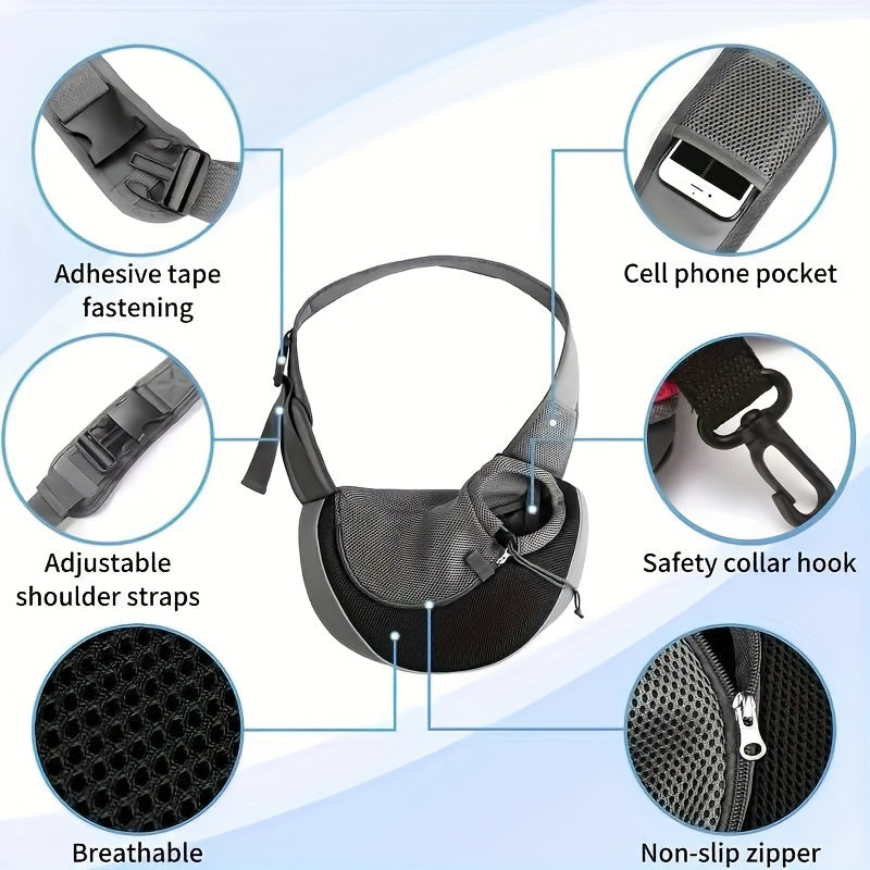 Yellow Portable Oxford Fabric Pet Carrier for Cats and Puppies (Size L)