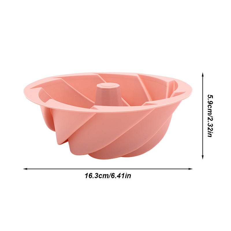 Pink Non-Stick Silicone Cyclone Cake Pan Set (10 Molds) - Perfect for Desserts