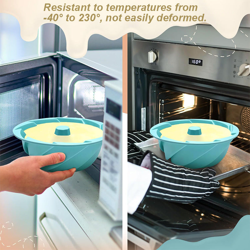 Pink Non-Stick Silicone Cyclone Cake Pan Set (10 Molds) - Perfect for Desserts