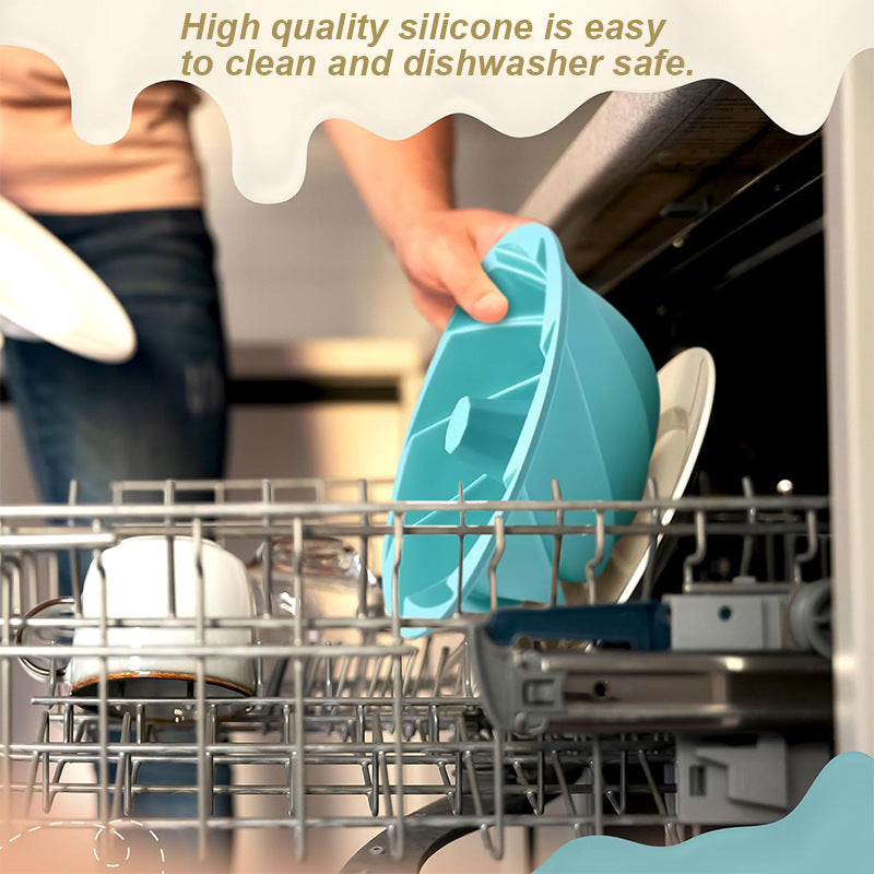 Red Non-Stick Silicone Cyclone Cake Pan Set (10 Molds) - Perfect for Desserts