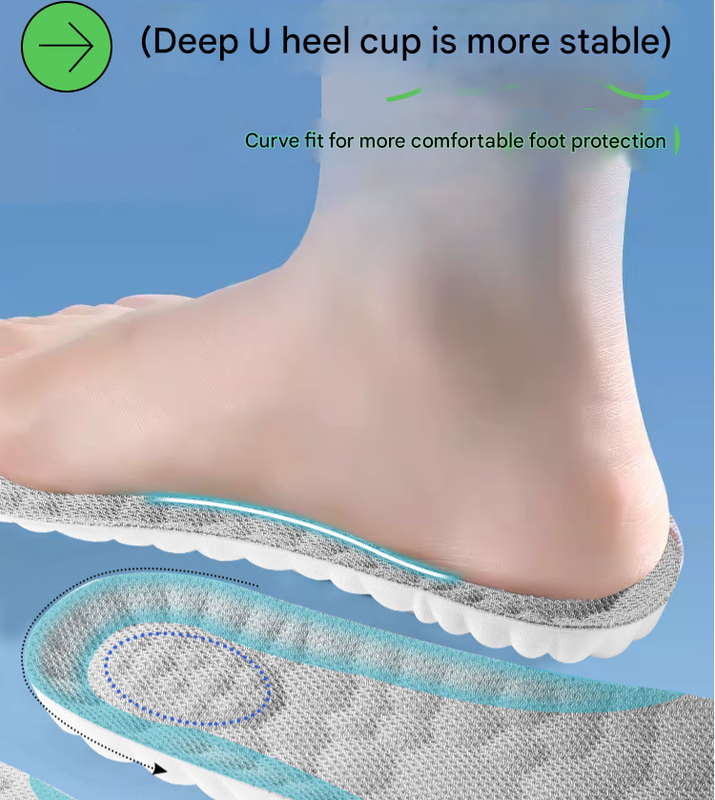 5 pcs 4D Cloud Technology Shoe Inserts - High Rebound, Super Soft, Breathable, Athletic Support (size : 43-44/275mm)