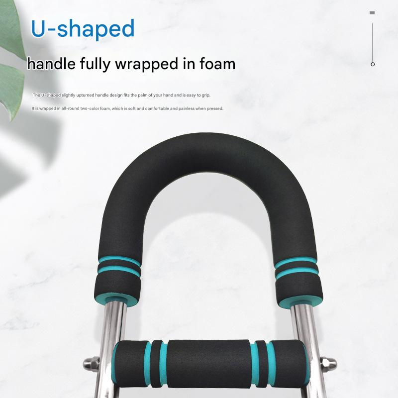 Blue Black Adjustable U-Shaped Arm Exerciser - For Home Fitness Strength Training (30kg)