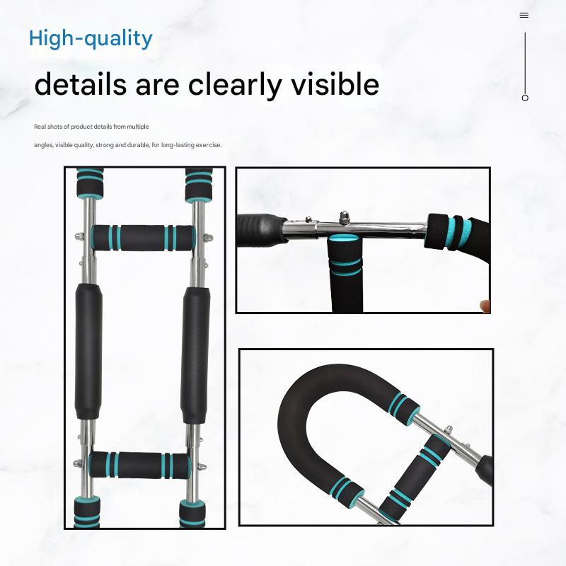 Blue Black Adjustable U-Shaped Arm Exerciser - For Home Fitness Strength Training (30kg)