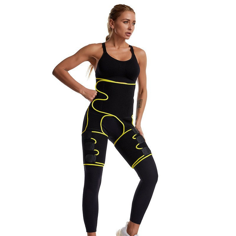 Yellow Women's 3-in-1 Body Shaper: Waist Cincher, Thigh Slimmer, Glute Lifter - Workout Gear (Size : S/M)