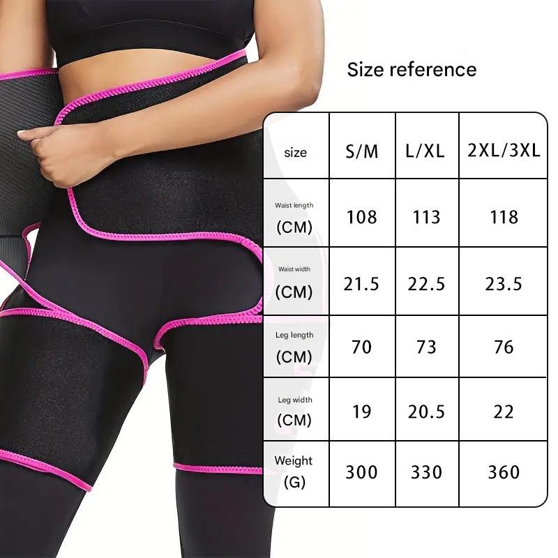 Pink Women's 3-in-1 Body Shaper: Waist Cincher, Thigh Slimmer, Glute Lifter - Workout Gear (Size : XXL/XXXL)