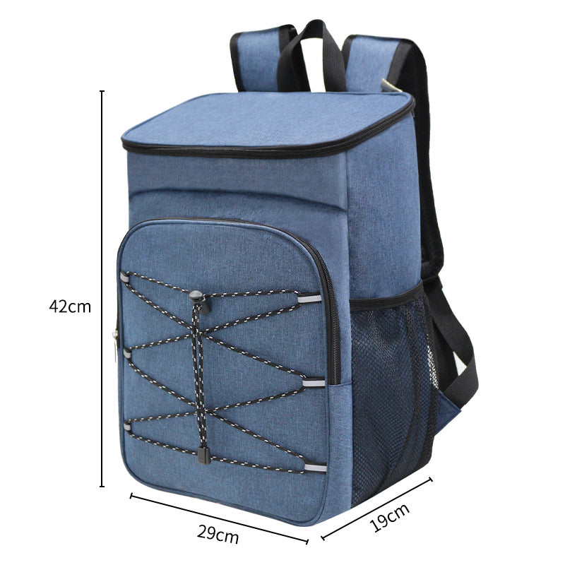 Blue Large Insulated Cooler Backpack - Leakproof, Lightweight for Picnic, Beach, Camping