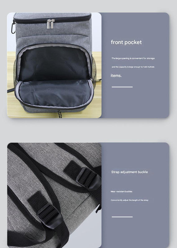 Blue Large Insulated Cooler Backpack - Leakproof, Lightweight for Picnic, Beach, Camping