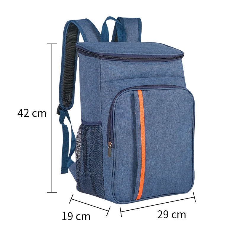 Blue Leakproof Insulated Backpack Cooler - Durable Oxford Cloth, for Travel &amp; Picnics
