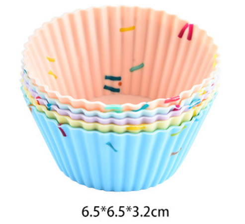 Style 1 Silicone Mini Cake Molds (30 Pack) -  For Cupcakes, Desserts (6.5x6.5x3.2cm)