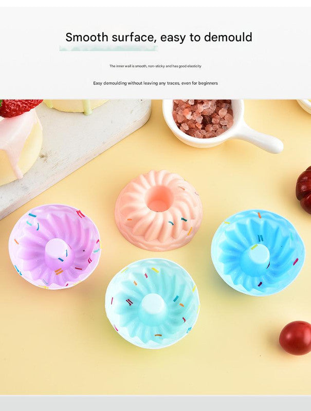 Style 4 Silicone Mini Cake Molds (30 Pack) -  For Cupcakes, Desserts (7.5x7.5x2.5cm)