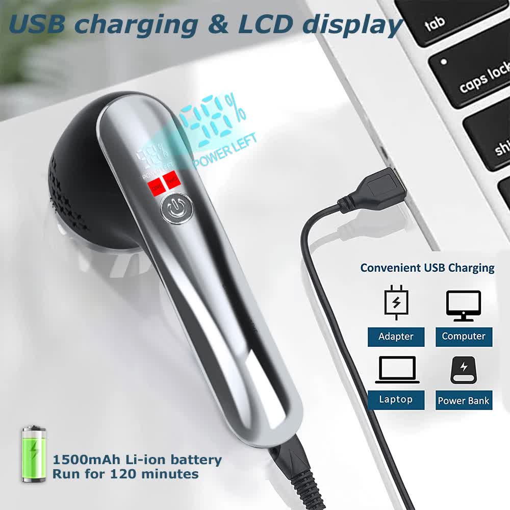 White Rechargeable Electric Foot Grinder with Suction - Complete 10-Piece Pedicure Kit