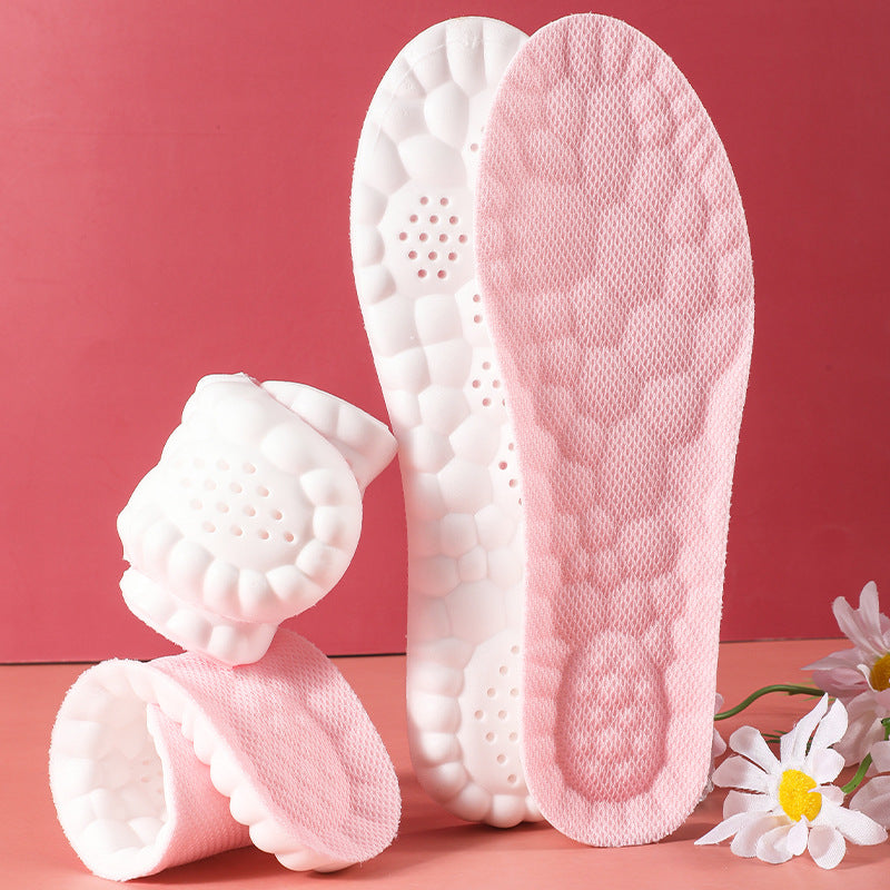 5 pcs Pink 4D Cloud Technology Shoe Inserts - High Rebound, Super Soft, Breathable, Athletic Support (size : 35-36/235mm)