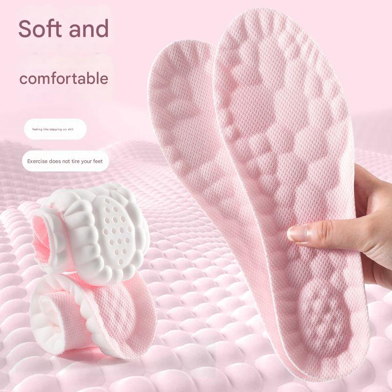 5 pcs Pink 4D Cloud Technology Shoe Inserts - High Rebound, Super Soft, Breathable, Athletic Support (size : 35-36/235mm)