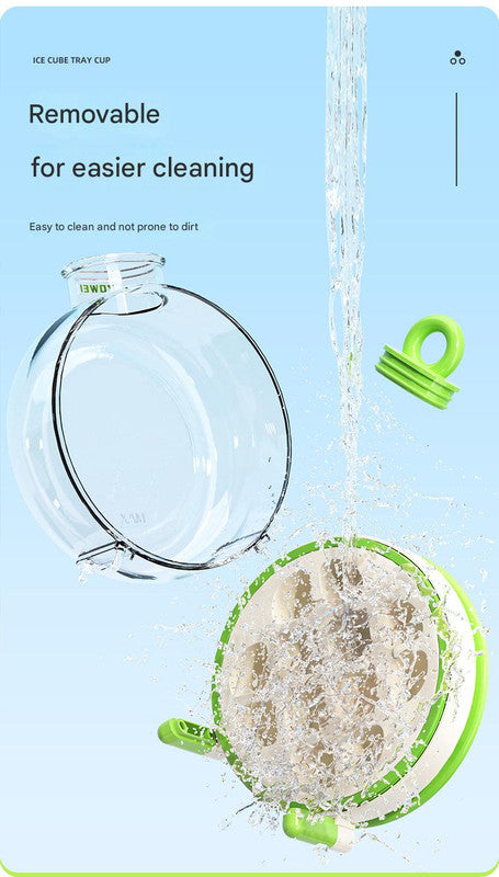 Yellow Portable Press-Release Ice Cube Maker Bottle - Makes 12 Cubes, Doubles as Bottle