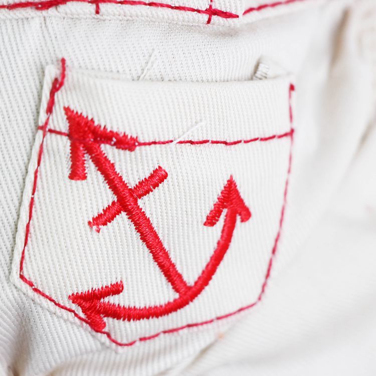 Red Cute Sailor Dog Outfit - Striped Shirt & Anchor Overalls for Small Dogs (Size : S )