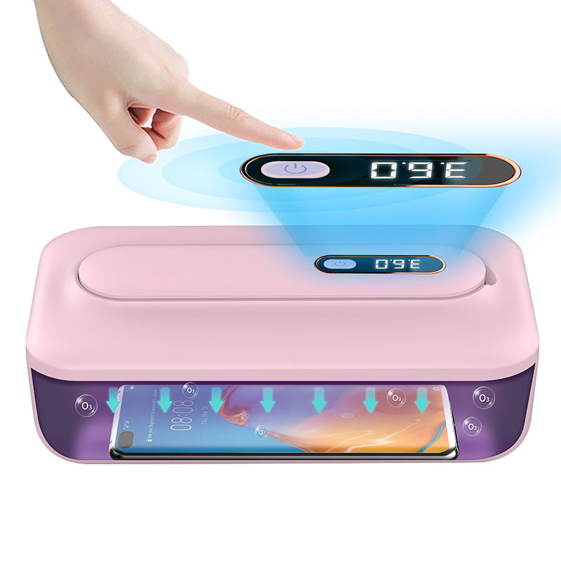 Pink 2-in-1 UV Sterilizer Box & Detachable Wand - For Phone, Jewelry, Masks