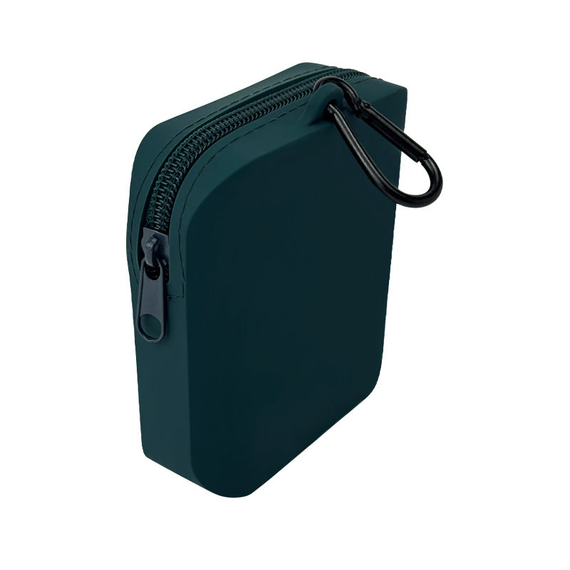 Dark green Silicone Dog Treat Pouch (Set of 2) - Waterproof, Portable for Training &amp; Walks