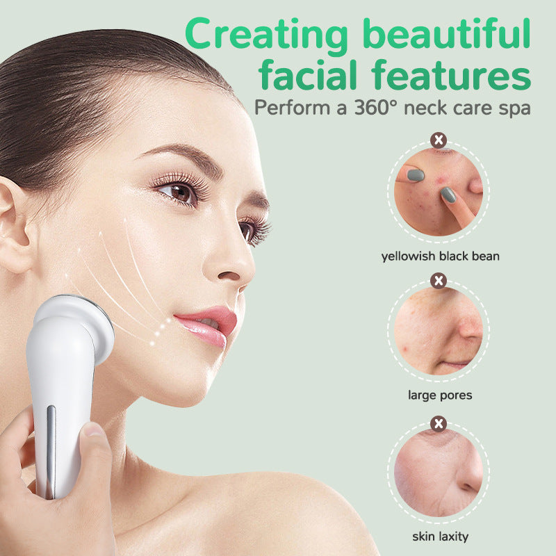 Cold Photon LED Light Therapy Facial Massager - EMS, Hot Compress, Skin Rejuvenation Wand