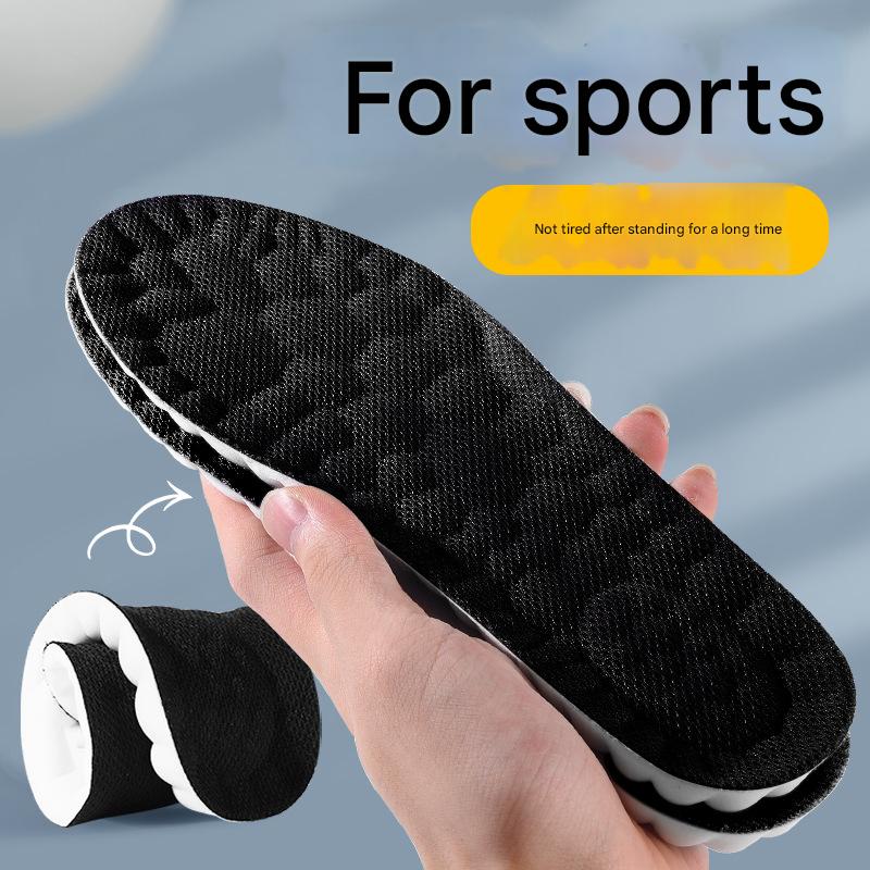 Black 5 pcs 4D Cloud Technology Shoe Inserts - High Rebound, Super Soft, Breathable, Athletic Support (size : 37-38/245mm)