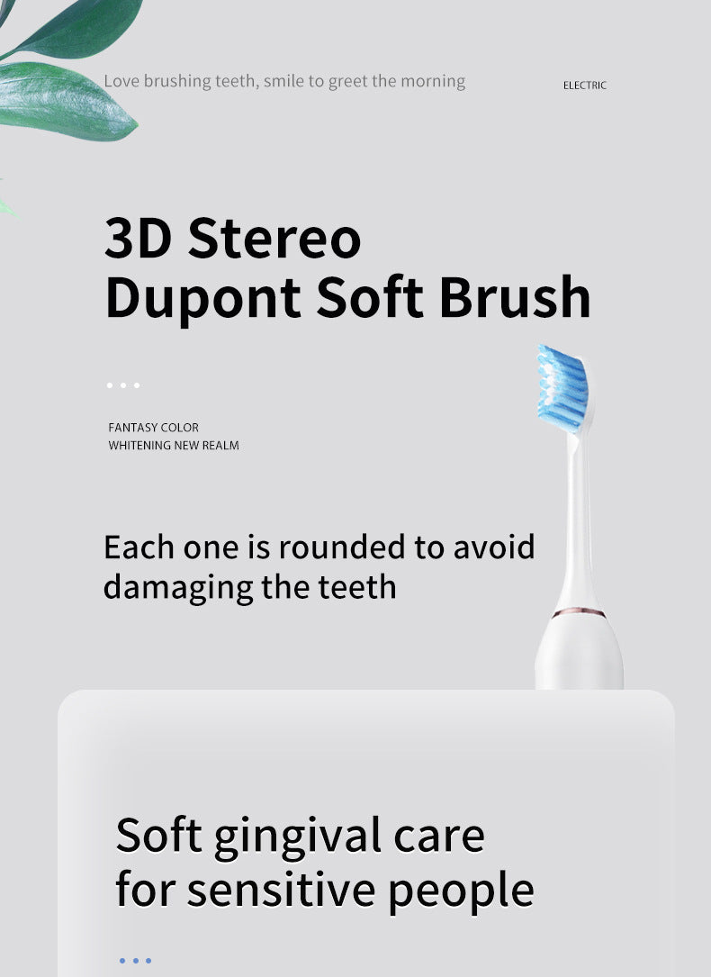 Pink Professional Sonic Toothbrush for Adults - 5 Modes, Smart Timer (4 brush heads)