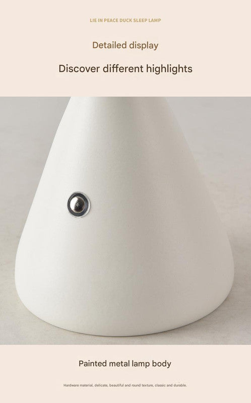 Woodgrain color Mushroom LED Table Lamp - Rechargeable, 3-Color Touch Dimmable, USB-C