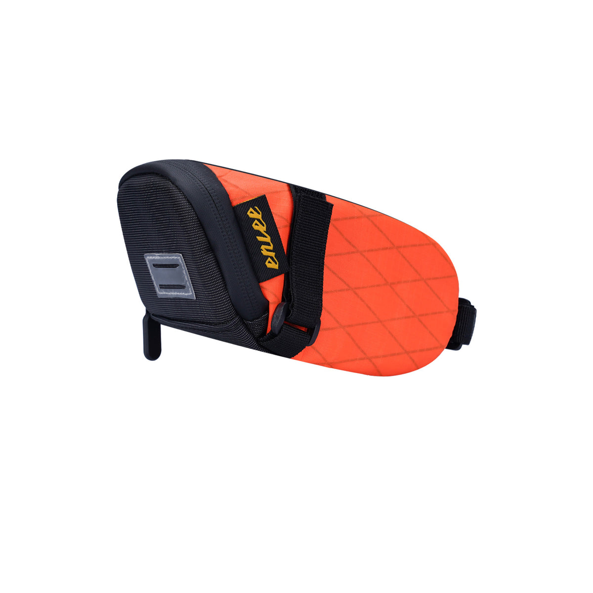 Orange And Black Water-Resistant Bicycle Saddle Bag - 1.3L Reflective Seat Pack for Road &amp; Mountain Bikes