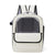 Beige And Black Spacious Pet Carrier Backpack with Clear Window - Comfortable Travel Bag for Cats & Small Dogs