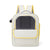 Beige And Yellow Spacious Pet Carrier Backpack with Clear Window - Comfortable Travel Bag for Cats & Small Dogs