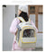 Beige And Yellow Spacious Pet Carrier Backpack with Clear Window - Comfortable Travel Bag for Cats & Small Dogs