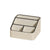 White and Black Stylish PU Leather Desktop Organizer Caddy - Multi-Compartment Holder for Remotes, Office Supplies, Makeup