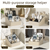 Beige and Black Stylish PU Leather Desktop Organizer Caddy - Multi-Compartment Holder for Remotes, Office Supplies, Makeup