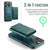 Coffee Premium MagSafe Wallet Case for iPhone 16 Pro Max - Detachable PU Leather Magnetic Card Holder