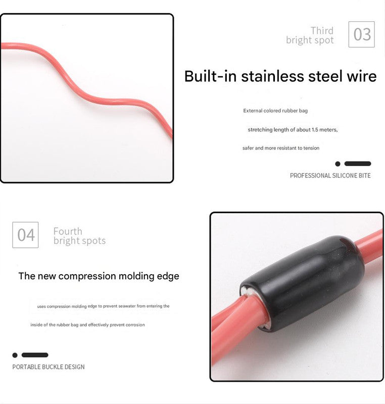 Green Pro 316 Stainless Steel Diving Reef Hook - Single, Double Combo Pack - Current Hook with Coiled Safety Lanyard