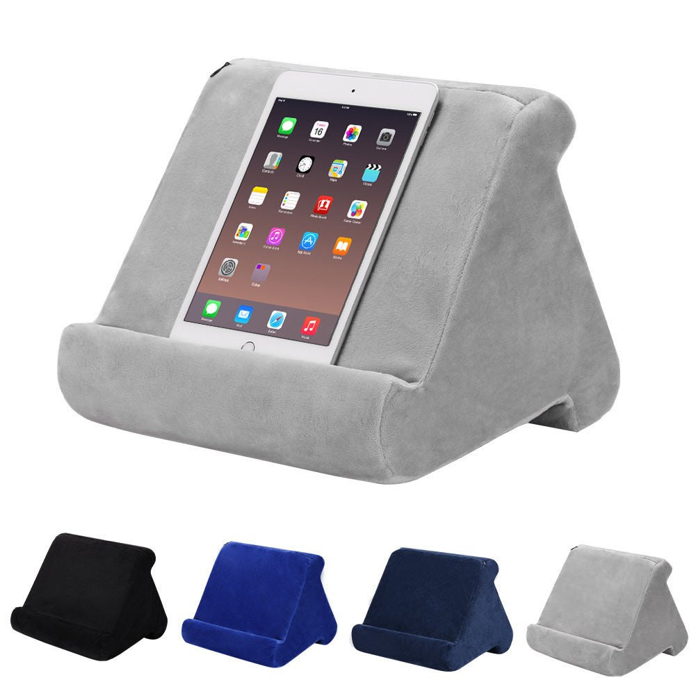 Purple Soft Multi-Angle Tablet Pillow Stand - Comfy Reading & Viewing Holder for iPads, Books, eReaders