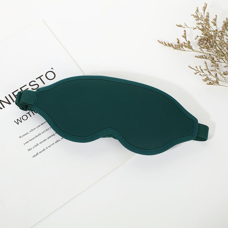 2 Pcs Green 3D Contoured Eye Mask - Total Blackout, Pressure-Free Memory Foam, Skin-Friendly &amp; Breathable for Deep Rest
