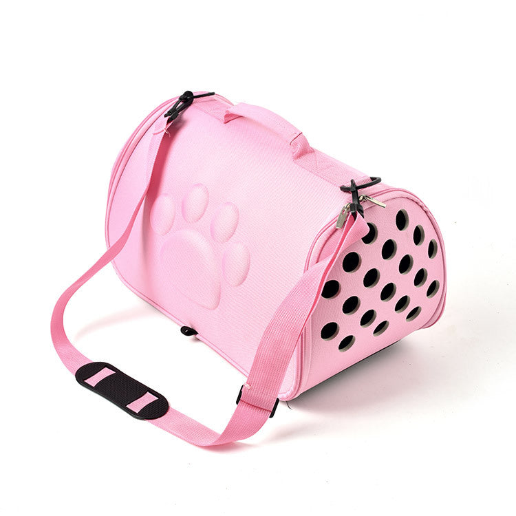 Pink Stylish EVA Pet Carrier Bag - Lightweight Portable &amp; Breathable Travel Crate for Small Dogs &amp; Cats
