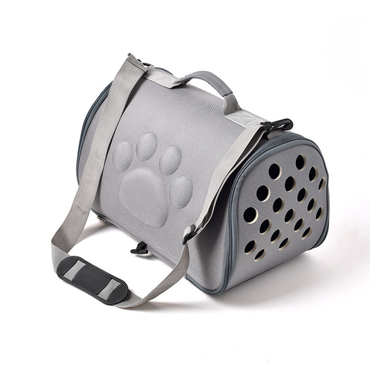 Grey Stylish EVA Pet Carrier Bag - Lightweight Portable &amp; Breathable Travel Crate for Small Dogs &amp; Cats