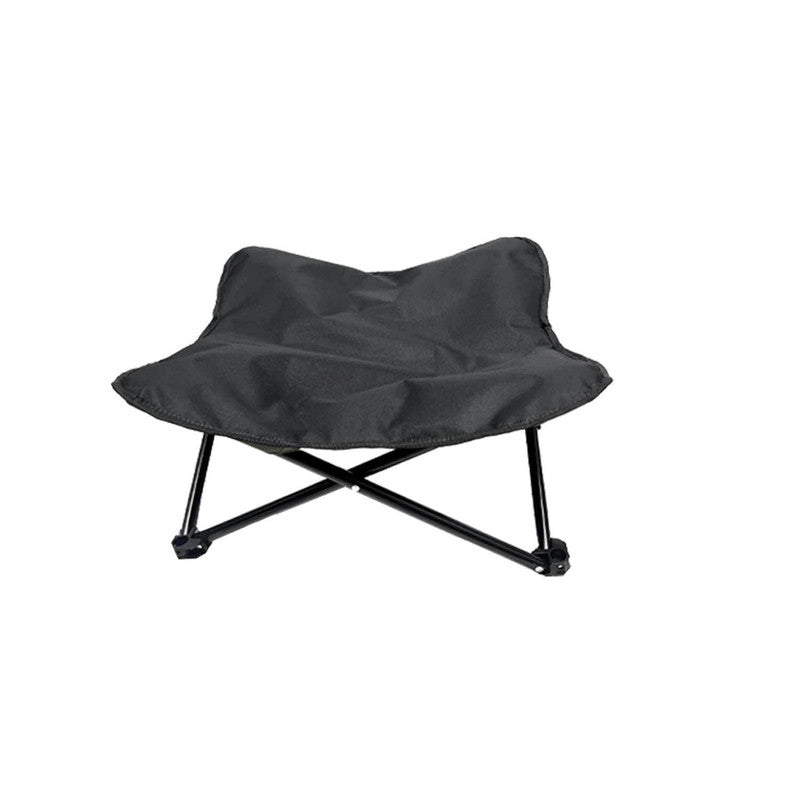 Black Elevated Comfort Pet Bed - Portable &amp; Foldable Dog Cat Cot - Durable 600D Oxford Fabric, Washable Cover, All Seasons