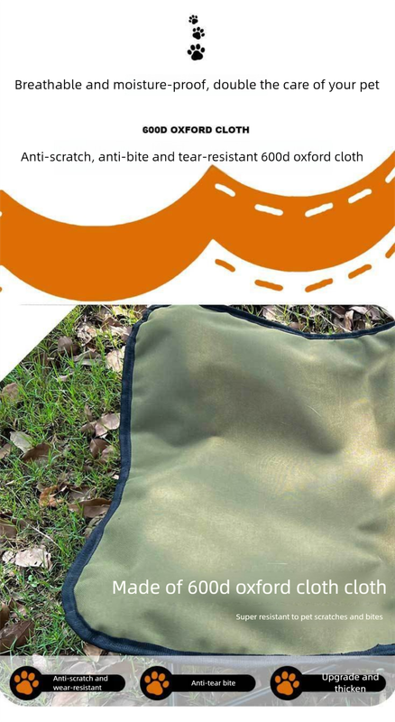 Green Elevated Comfort Pet Bed - Portable & Foldable Dog Cat Cot - Durable 600D Oxford Fabric, Washable Cover, All Seasons