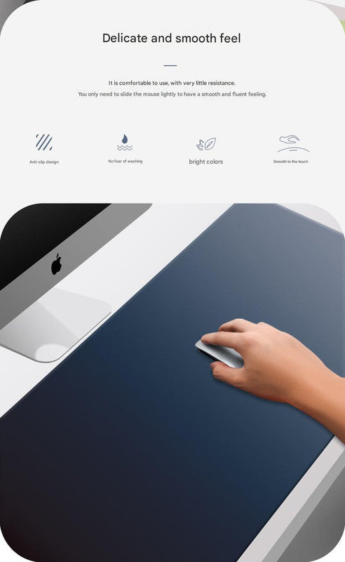 Yellow-Green Gradient Premium Large Silicone Mouse Pad - Non-Slip, 600x300mm for Office and Gaming