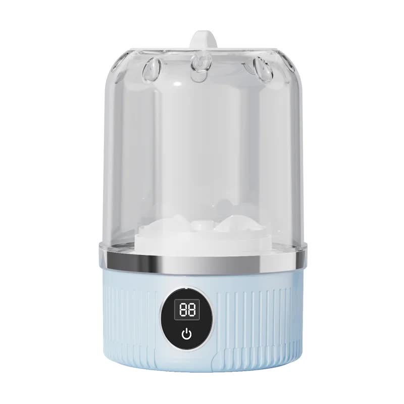 Blue Portable Mini Washing Machine - Rechargeable USB-C Electric Washer for Travel, Delicates &amp; Socks