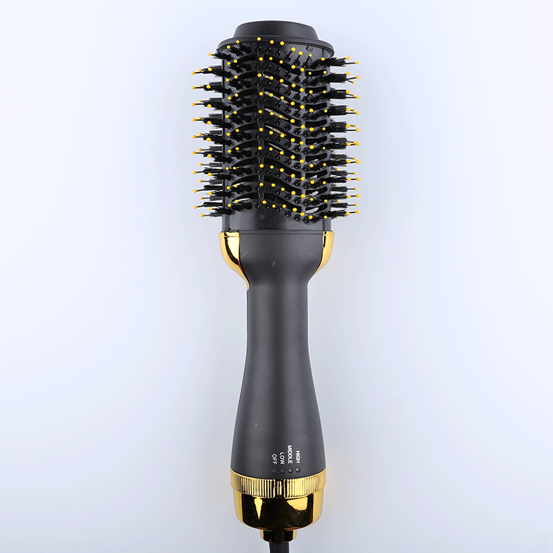 Gold And Grey One-Step Hair Dryer &amp; Volumizer Hot Air Brush - Salon Styler for Drying, Smoothing &amp; Volume