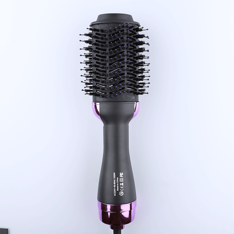 Purple And Grey One-Step Hair Dryer &amp; Volumizer Hot Air Brush - Salon Styler for Drying, Smoothing &amp; Volume