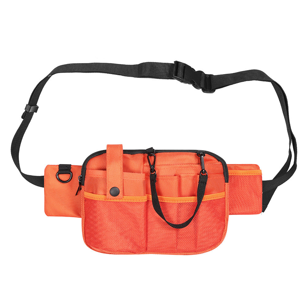 Orange Nurse Utility Belt Bag - Multi-Pocket Medical Organizer Waist Pack for Tools &amp; Essentials